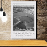 PGA West Stadium Course, Hole #17, Golf Art Print, Gift for him, Canvas Print Wall Art