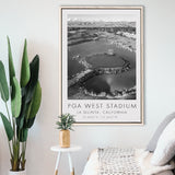 PGA West Stadium Course, Hole #17, Golf Art Print, Floating Frame, Framed Canvas Print Wall Art