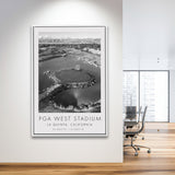 PGA West Stadium Course, Hole #17, Golf Art Print, Floating Frame, Framed Canvas Print Wall Art