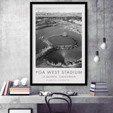 PGA West Stadium Course, Hole #17, Golf Art, Gift for him, Framed Art Print Wall Decor