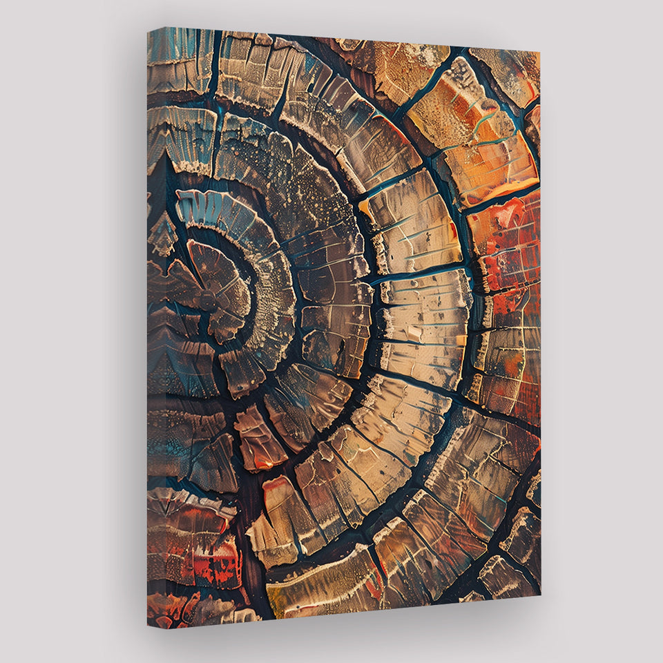 Painting A Close-Up Of An Old Half Of Tree, Canvas Painting, Canvas Print Wall Art Decor