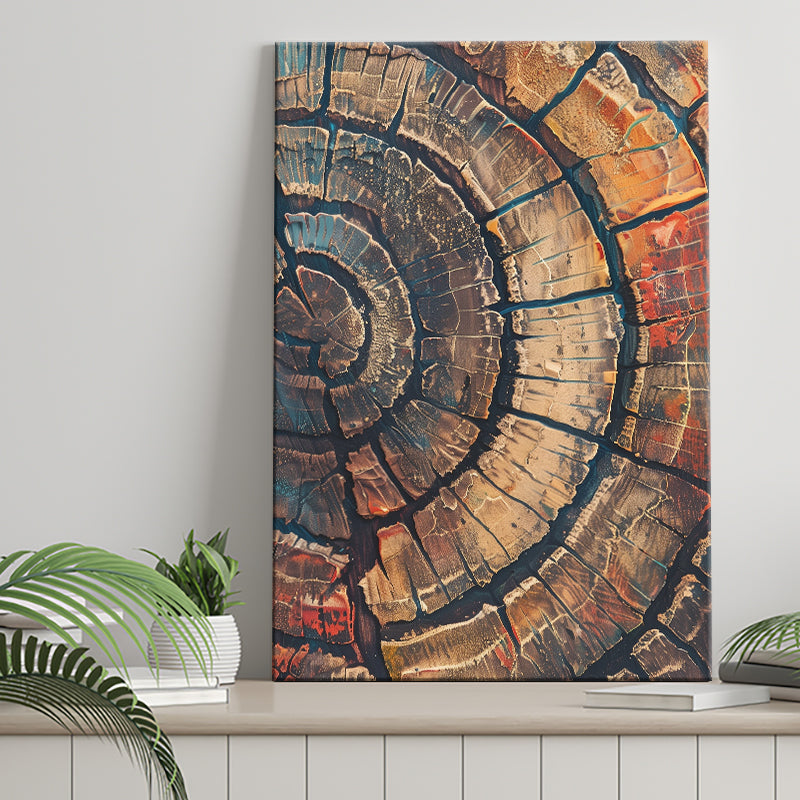 Painting A Close-Up Of An Old Half Of Tree, Canvas Painting, Canvas Print Wall Art Decor