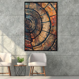 Painting A Close-Up Of An Old Half Of Tree,Framed Canvas Prints Wall Art Decor, Floating Frame