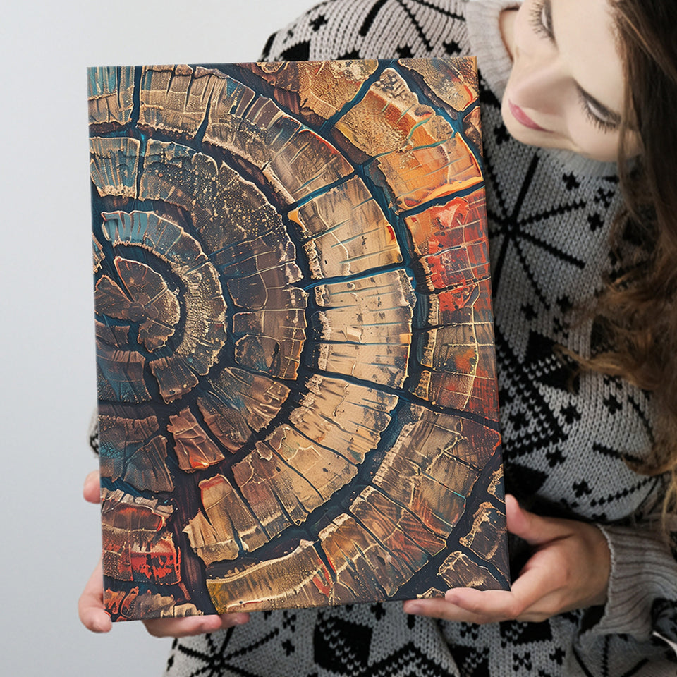 Painting A Close-Up Of An Old Half Of Tree, Canvas Painting, Canvas Print Wall Art Decor