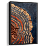 Painting A Close-Up Of An Old Half Of Weathered Tree,Framed Canvas Prints Wall Art Decor, Floating Frame