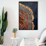 Painting A Close-Up Of An Old Half Of Weathered Tree,Framed Canvas Prints Wall Art Decor, Floating Frame
