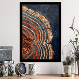 Painting A Close-Up Of An Old Half Of Weathered Tree,Framed Art Prints Wall Decor, Picture Framed