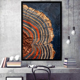 Painting A Close-Up Of An Old Half Of Weathered Tree,Framed Art Prints Wall Decor, Picture Framed