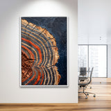 Painting A Close-Up Of An Old Half Of Weathered Tree,Framed Canvas Prints Wall Art Decor, Floating Frame