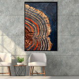 Painting A Close-Up Of An Old Half Of Weathered Tree,Framed Canvas Prints Wall Art Decor, Floating Frame