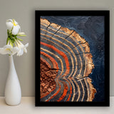 Painting A Close-Up Of An Old Half Of Weathered Tree,Framed Art Prints Wall Decor, Picture Framed