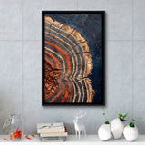 Painting A Close-Up Of An Old Half Of Weathered Tree,Framed Canvas Prints Wall Art Decor, Floating Frame