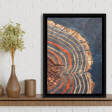 Painting A Close-Up Of An Old Half Of Weathered Tree,Framed Canvas Prints Wall Art Decor, Floating Frame