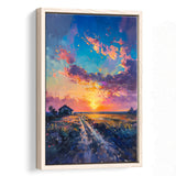 Painting Pastel Clouds Over The Backyard, Framed Canvas Prints Wall Art Decor, Floating Frame