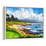 Painting Pebble Beach Golf Links Arrowhead Point, Golf Art Print, Gift for him, Framed Canvas Prints Wall Art