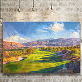 Painting Shadow Creek Golf Club Hole 18, Golf Art Print, Gift for him, Canvas Prints Wall Art