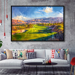 Painting Shadow Creek Golf Club Hole 18, Golf Art Print, Gift for him, Framed Canvas Prints Wall Art