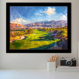 Painting Shadow Creek Golf Club Hole 18, Golf Art, Gift for him, Framed Art Prints Wall Decor
