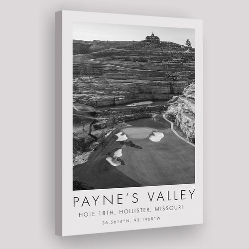 Payne's Valley, Hole 18th, Missouri, Golf Art Print, Gift for him, Canvas Print Wall Art