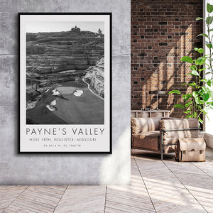 Payne's Valley, Hole 18th, Missouri, Golf Art Print, Floating Frame, Framed Canvas Print Wall Art