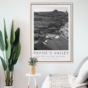 Payne's Valley, Hole 18th, Missouri, Golf Art Print, Floating Frame, Framed Canvas Print Wall Art