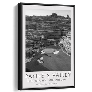 Payne's Valley, Hole 18th, Missouri, Golf Art Print, Floating Frame, Framed Canvas Print Wall Art