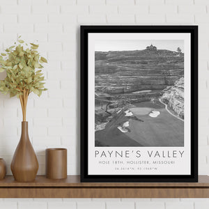 Payne's Valley, Hole 18th, Missouri, Golf Art Print, Floating Frame, Framed Canvas Print Wall Art