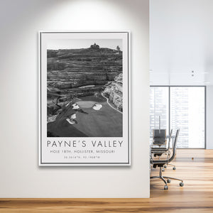 Payne's Valley, Hole 18th, Missouri, Golf Art Print, Floating Frame, Framed Canvas Print Wall Art