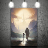 Peaceful Walk At The Lds Temple, Canvas Painting, Canvas Prints Wall Art Decor