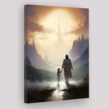 Peaceful Walk At The Lds Temple, Canvas Painting, Canvas Prints Wall Art Decor