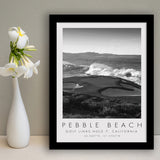 Pebble Beach Golf Links 07, California, Golf Art, Gift for him, Framed Art Print Wall Decor