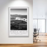 Pebble Beach Golf Links 07, California, Golf Art Print, Floating Frame, Framed Canvas Print Wall Art