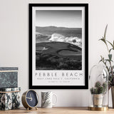 Pebble Beach Golf Links 07, California, Golf Art, Gift for him, Framed Art Print Wall Decor
