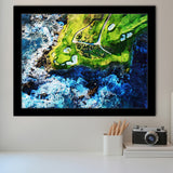 Pebble Beach Golf Links 7Th Hole, Watercolor Painting, Golf Art, Gift for him, Framed Art Prints Wall Decor