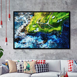 Pebble Beach Golf Links 7Th Hole, Watercolor Painting, Golf Art, Gift for him, Framed Art Prints Wall Decor
