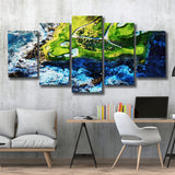 Pebble Beach Golf Links 7Th Hole, Watercolor Painting, Golf Art Print, Mixed 5 Panel, Canvas Prints Wall Art