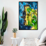 Pebble Beach Golf Links, 7th Hole, Watercolor Painting V2, Golf Art Print, Framed Canvas Print Wall Art