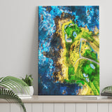 Pebble Beach Golf Links, 7th Hole, Watercolor Painting V2, Golf Art Print, Gift for him, Canvas Print Wall Art