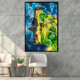 Pebble Beach Golf Links, 7th Hole, Watercolor Painting V2, Golf Art Print, Framed Canvas Print Wall Art