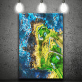 Pebble Beach Golf Links, 7th Hole, Watercolor Painting V2, Golf Art Print, Gift for him, Canvas Print Wall Art