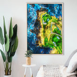 Pebble Beach Golf Links, 7th Hole, Watercolor Painting V2, Golf Art Print, Framed Canvas Print Wall Art