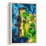 Pebble Beach Golf Links, 7th Hole, Watercolor Painting V2, Golf Art Print, Framed Canvas Print Wall Art