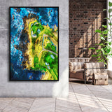 Pebble Beach Golf Links, 7th Hole, Watercolor Painting V2, Golf Art Print, Framed Canvas Print Wall Art
