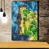 Pebble Beach Golf Links, 7th Hole, Watercolor Painting V2, Golf Art Print, Gift for him, Canvas Print Wall Art