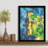 Pebble Beach Golf Links, 7th Hole, Watercolor Painting V2, Golf Art Print, Framed Canvas Print Wall Art