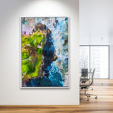Pebble Beach Golf Links, 7th Hole, Watercolor Painting, Golf Art Print, Floating Frame, Framed Canvas Print Wall Art