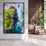 Pebble Beach Golf Links, 7th Hole, Watercolor Painting, Golf Art Print, Floating Frame, Framed Canvas Print Wall Art