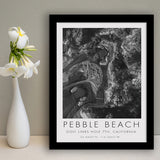 Pebble Beach Golf Links 7th Over View, Pebble Beach, California, Golf Art, Gift for him, Framed Art Print Wall Decor
