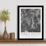 Pebble Beach Golf Links 7th Over View, Pebble Beach, California, Golf Art Print, Framed Canvas Print Wall Art