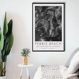 Pebble Beach Golf Links 7th Over View, Pebble Beach, California, Golf Art Print, Framed Canvas Print Wall Art